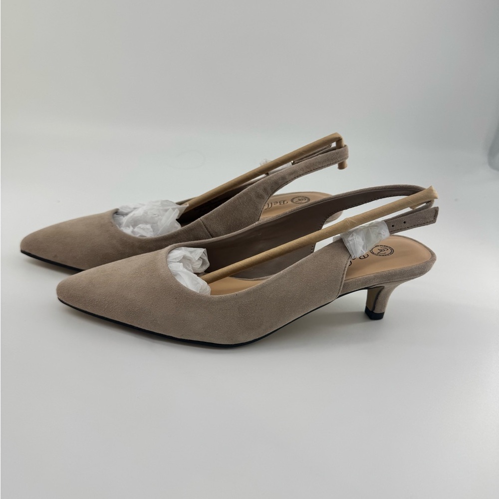 Bella Vita Tan Slingback Heels